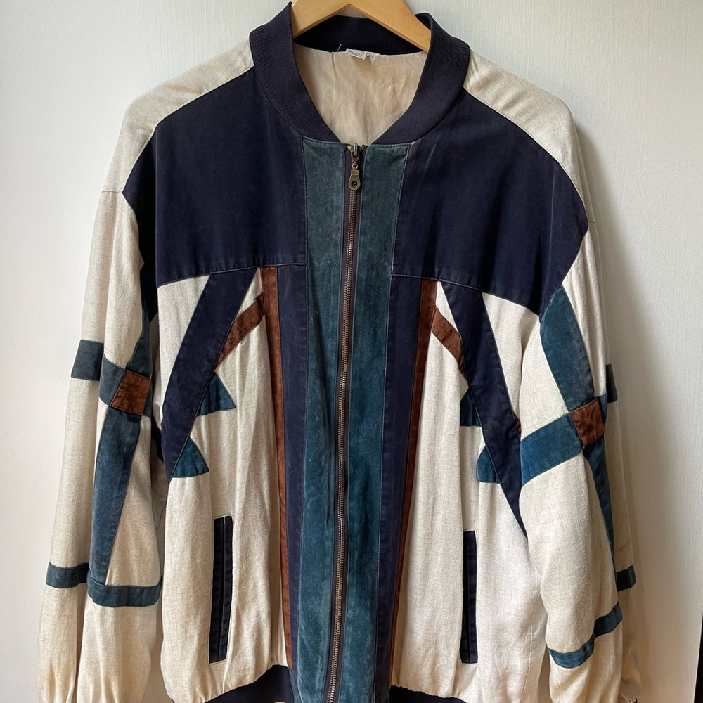 Vintage Multicolor Bomber Jacket